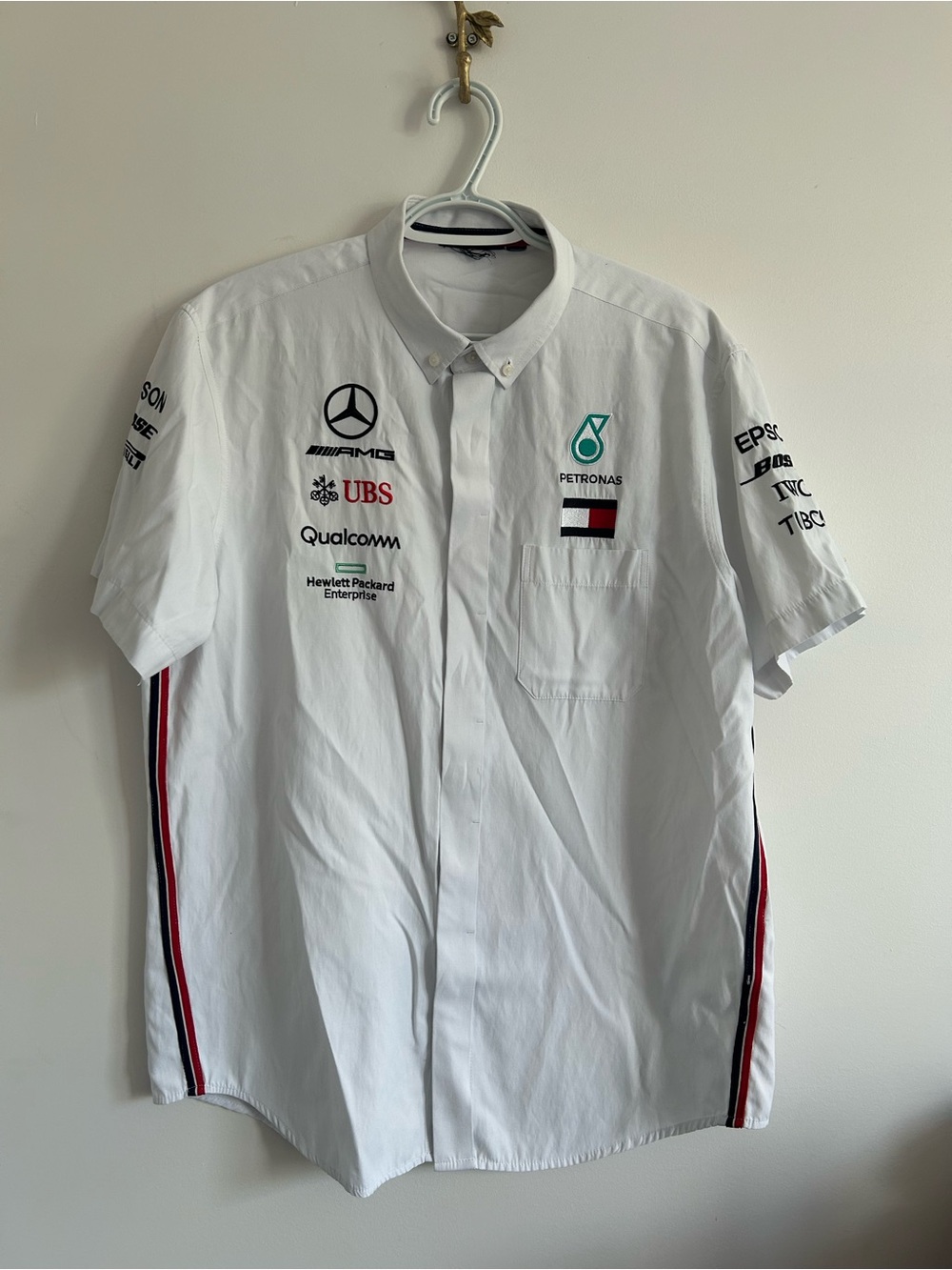 Formula 1 (F1) Mercedes AMG Petronas White Button Down Shirt